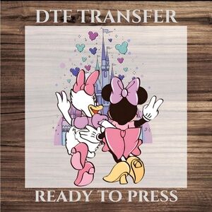 New Minnie & Daisy DTF Iron on transfer